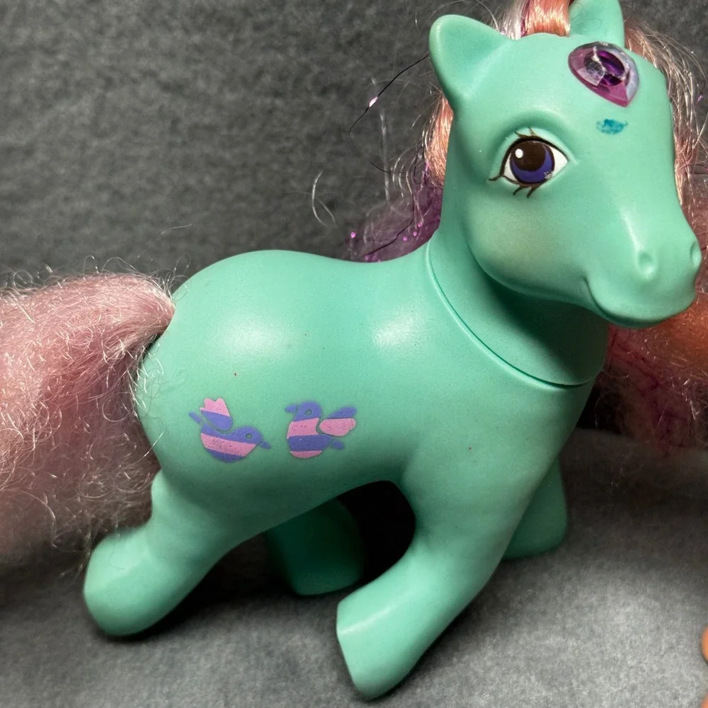 Vintage My Little Pony G1 Lot Hasbro 1984 Gusty &‎ 1987 Princess Pristina Teal
